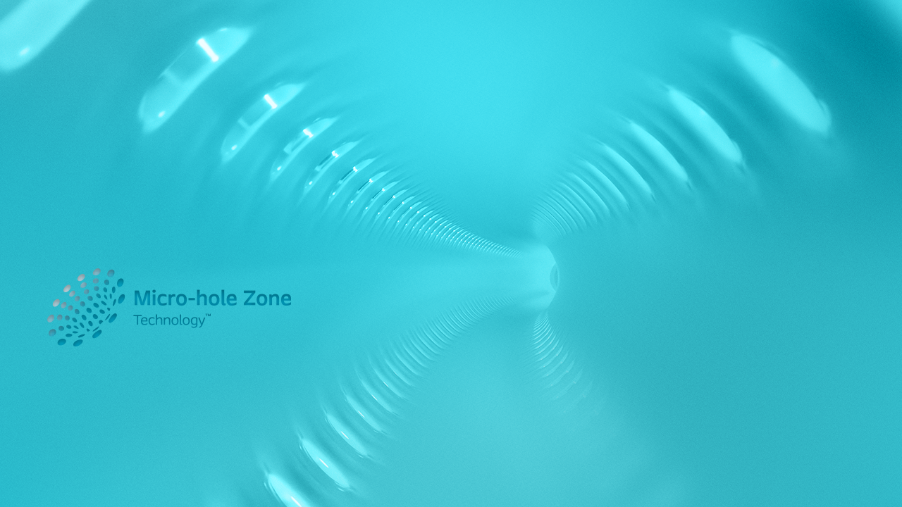 Sicherstellen der vollständigen Blasenentleerung mit der Micro-hole Zone Technology